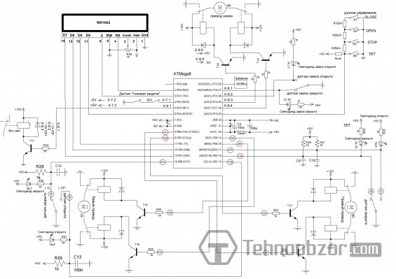 Самодельные автоматические ворота - эл. схема