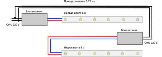 Вариант подключения с двумя адаптерами