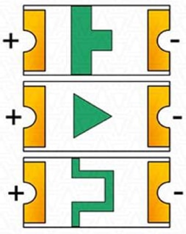 Определение полярности на SMD 1206