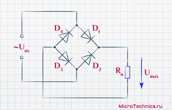 Схема включения диодного моста