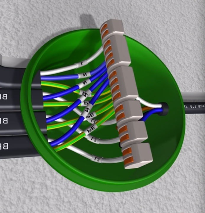 Соединение проводов клеммниками Wago