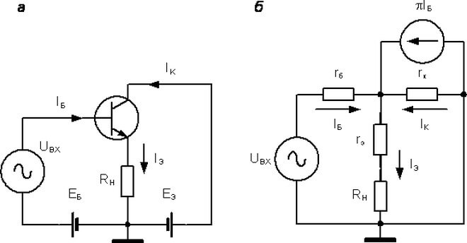 Какие существуют эквивалентные схемы транзистора