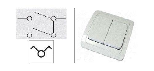 двухклавишный выключатель