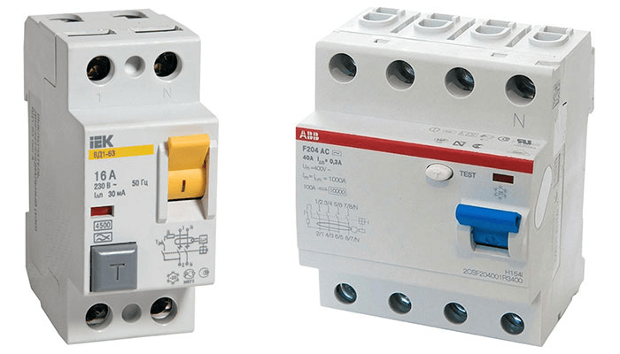 Схема подключения УЗО в однофазной и трехфазной сети
