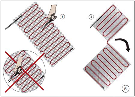Укладка нагревательных матов под плитку