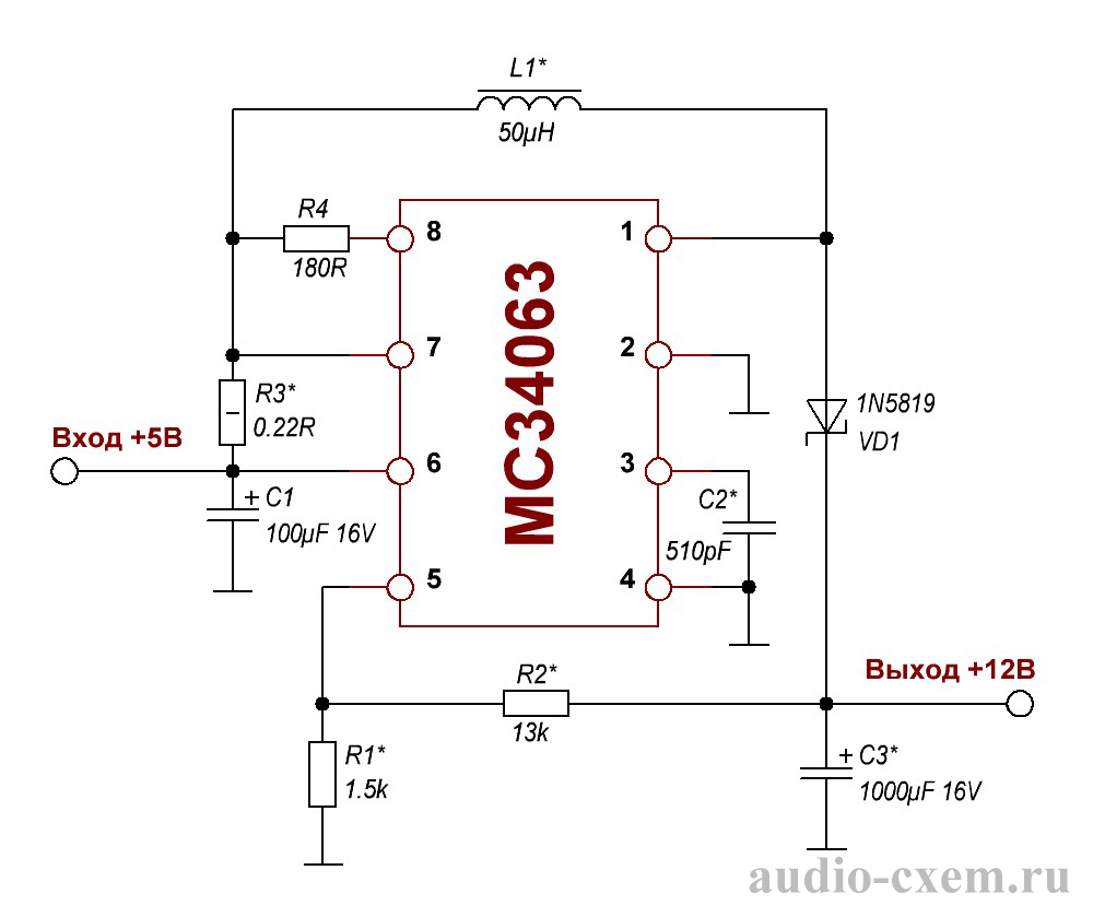 Мс34063а схема включения