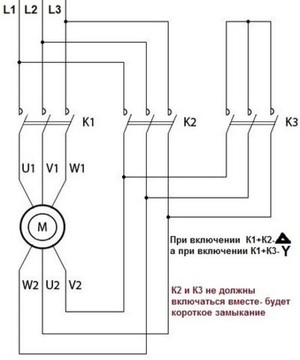 Подключение двигателя по схеме