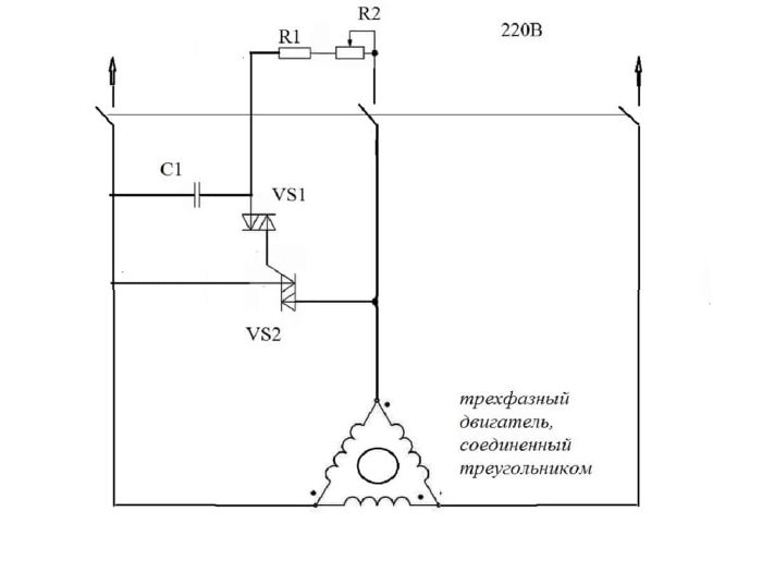 как подключить трехфазный двигатель на 380