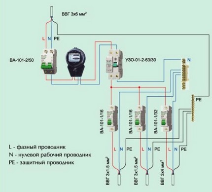 Схема параллельного соединения