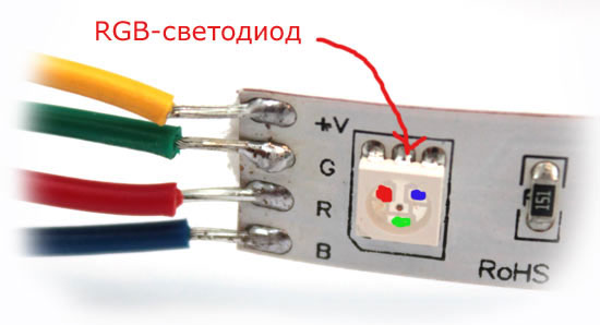 пайка проводов к светодиодной ленте rgb