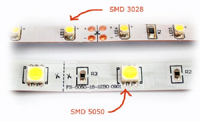 Внешний вид лент smd3028 smd5050