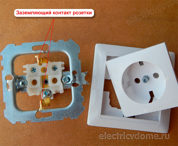 розетка с заземляющими контактами