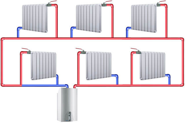 схема разводки отопления