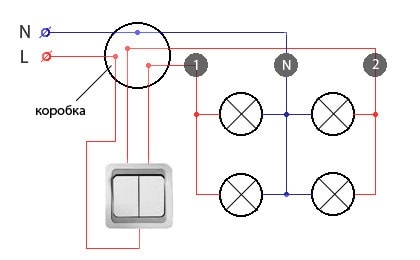 Схема подключения точечных светильников