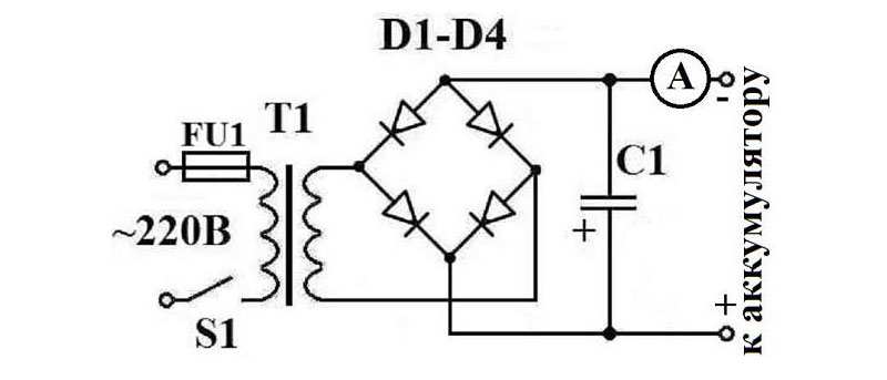 Схема ЗУ для АКБ