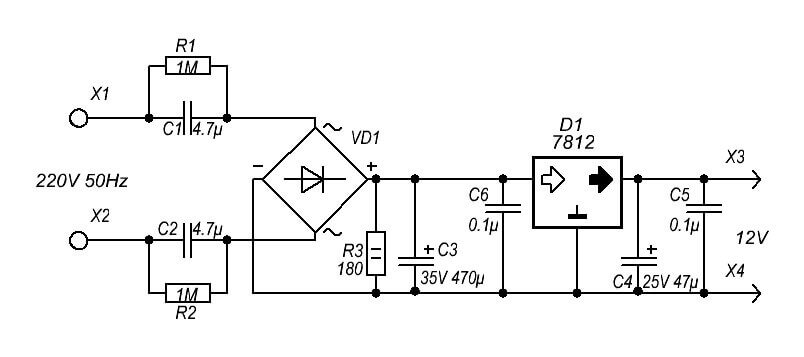 Преобразование 220 В в 12 В