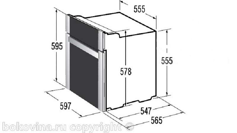 Шкаф под духовку размеры