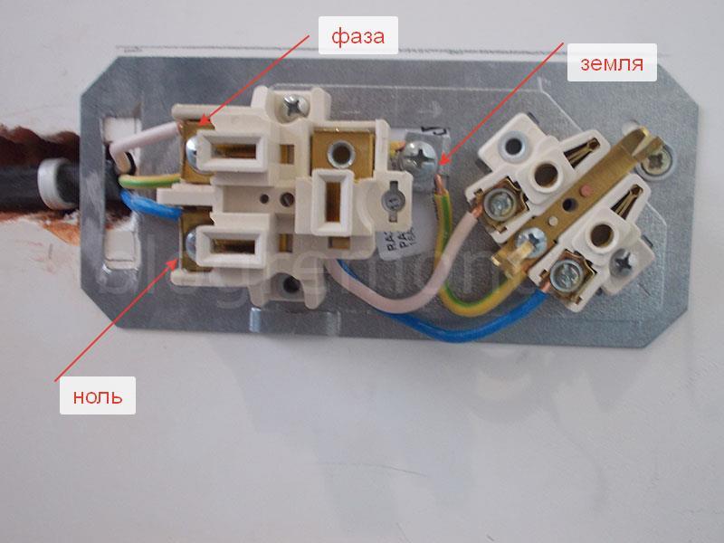 подключение проводов в роязетке для варочной панели