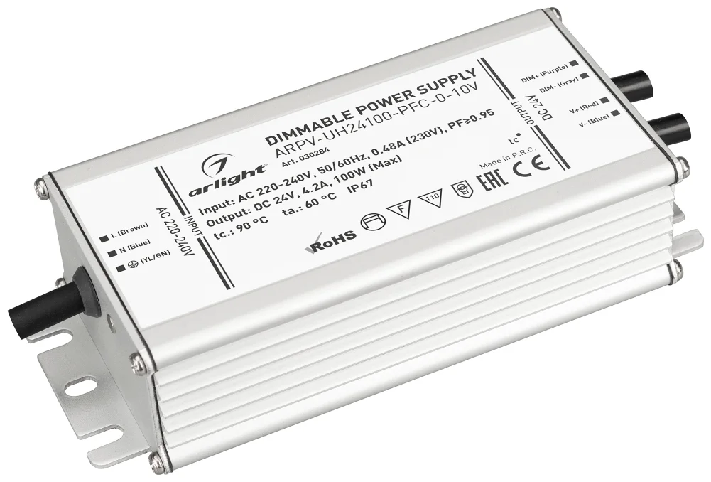 Блок питания ARPV-UH24100-PFC-0-10V (24V, 4.2A, 100W)