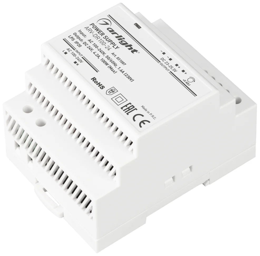 Блок питания ARV-DR100-24 (24V, 4.2A, 100W)