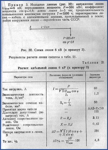 Расчет потерьв кабеле