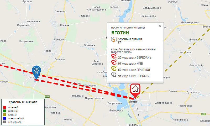 выбор Т2 антенны сервисом AGSAT.T2Map