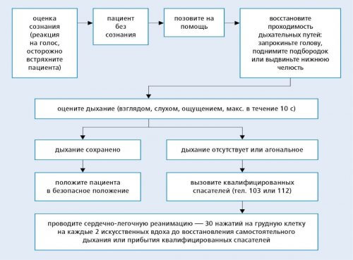 Алгоритм базовых реанимационных мероприятий