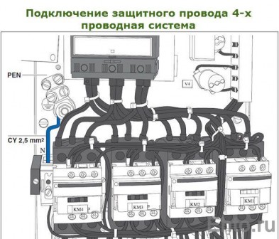 подключение-защитного-провода-4-провода-1