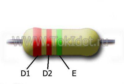 резистор с тремя кольцами