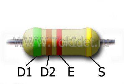 резистор с четырьмя кольцами