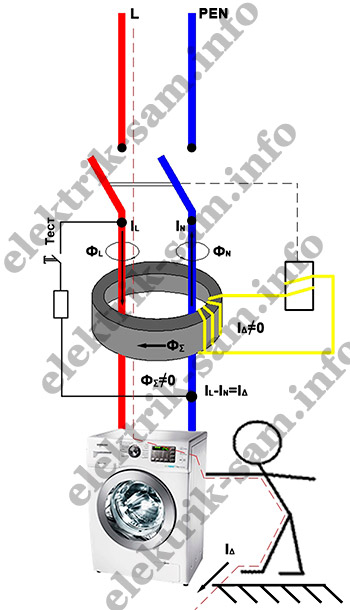 УЗО схема без заземления