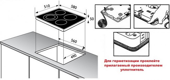 Как самому установить варочную поверхность?