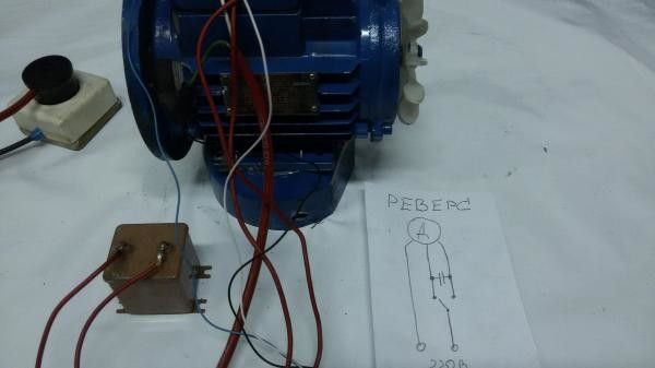 схема подключения конденсатора к электродвигателю 220в