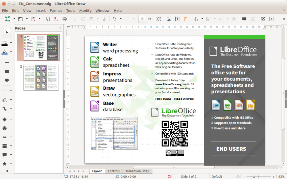 Программа LibreOffice Draw