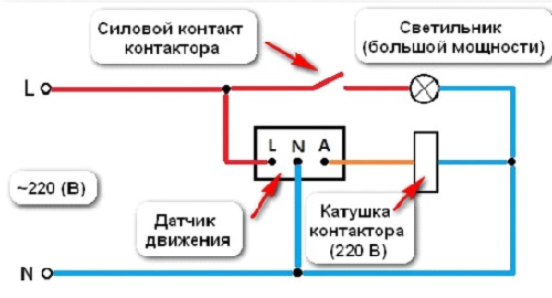 Вариант подключения датчика