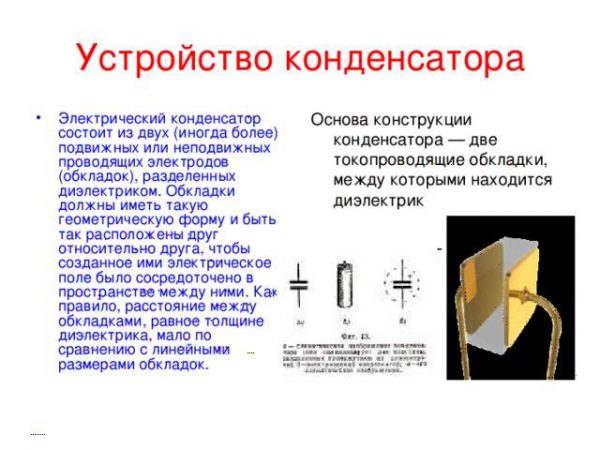 Конструкция конденсатора