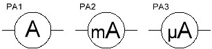 Обозначение амперметра в схеме