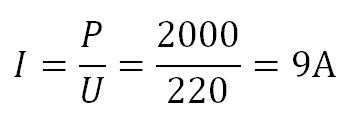 расчет тока по формуле