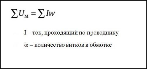 Второе правило для магнитной цепи