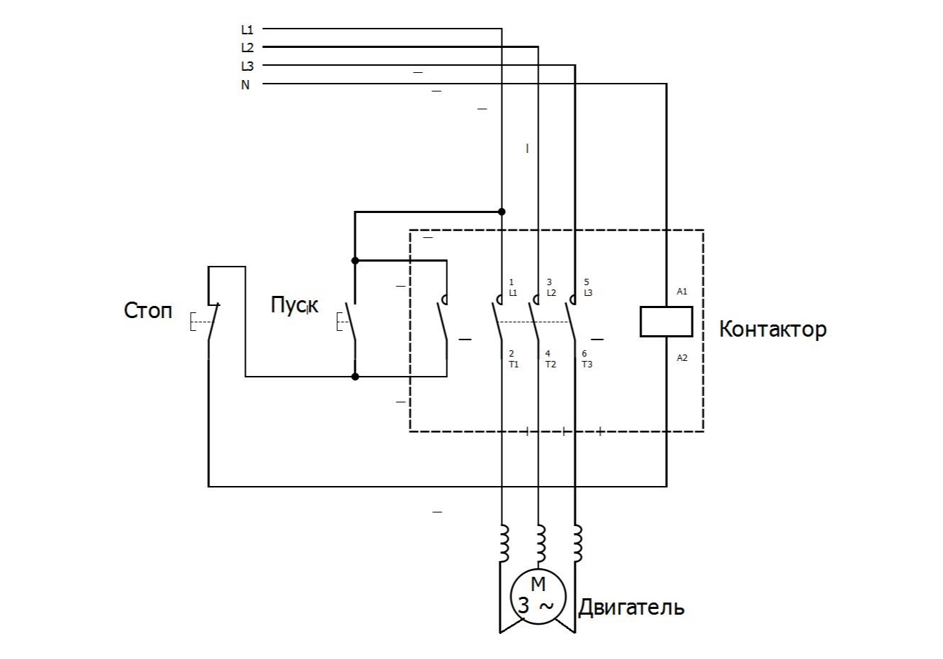 Кнопка пуск трехфазная. Схема подключения контактора на 380 с тепловым реле. Схема подключения пускателя с тепловым реле 380. Магнитный пускатель 380в схема подключения электродвигателя. Схема подключения двигателя 380 через контактор.