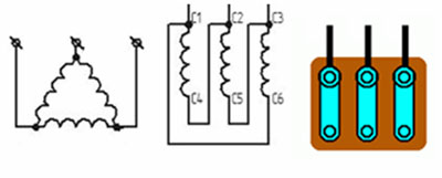 Схема подключения треугольником