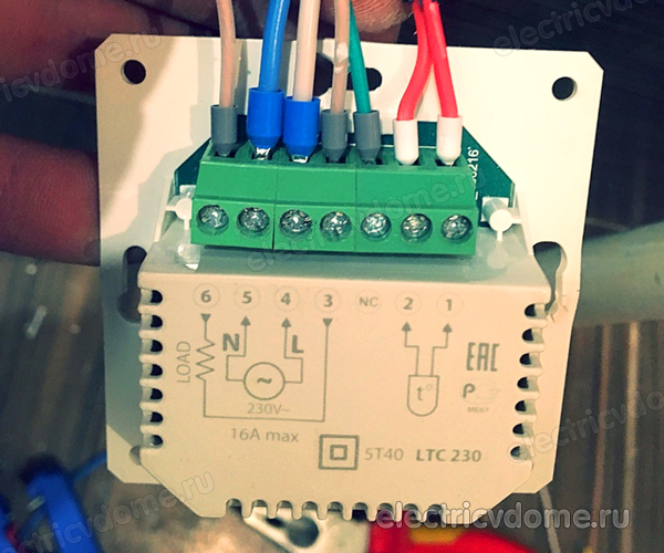 как подключить терморегулятор