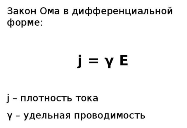 Закон Ома для участка цепи, формула. Закон Ома в дифференциальной форме для полной цепи и её участка