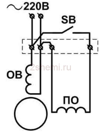 Схема подключения мотора от стиральной машины