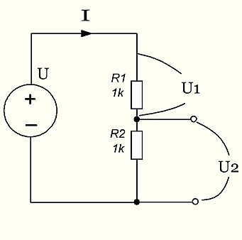 рис 6. Делитель напряжения